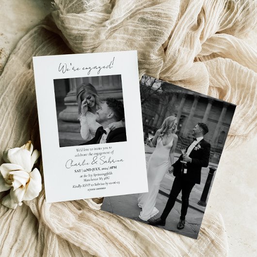 Elegant Wir sind eine Verlobte Einladung zur Engag