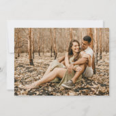 Elegant Wir sind eine Verlobte Foto-Engagement-Par Einladung (Rückseite)