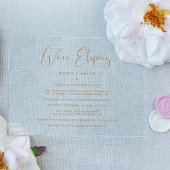 Elegant, wir sind gerade dabei, eine Goldhochzeit  Acryleinladungen