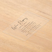 Elegant Wir sind gerade dabei Hochzeitsempfang zu Acryleinladungen (Ablage )