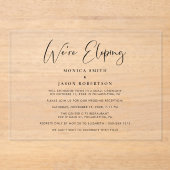 Elegant Wir sind gerade dabei Hochzeitsempfang zu Acryleinladungen (Vorderseite)