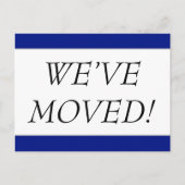 Elegant "WIR sind UMGEZOGEN!" Änderung-von-Adresse Ankündigungspostkarte (Vorderseite)