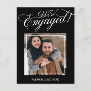 Elegant Wir sind verlobt Verlobungsankündigung Pos Postkarte