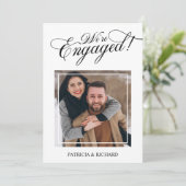 Elegant Wir sind Verlobte Verlobung Ankündigung (Stehend Vorderseite)