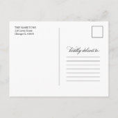 Elegant Wir sind Verlobte Verlobung Ankündigung Po Postkarte (Rückseite)