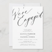Elegant Wir sind Verlobte Verlobungsfeier Einladung (Vorderseite)