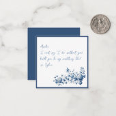 Elegant wird meine Blue Custom Card sein Mitteilungskarte (Vorderseite/Rückseite Beispiel)