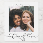 Elegant wirst du mein ehrenamtes Foto sein Weinetikett (Einzelnes Label)