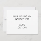 Elegant wirst du mein Pate-Vorschlag sein Einladung (Rückseite)