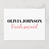 Elegant wirst du meine Bridesmaid-Karte sein Begleitkarte (Rückseite)