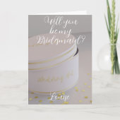 Elegant wirst du meine Bridesmaid-Karte sein Einladung (Vorderseite)