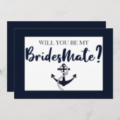 Elegant wirst du meine Bridesmate Bridesmaid Card Einladung (Vorne/Hinten)