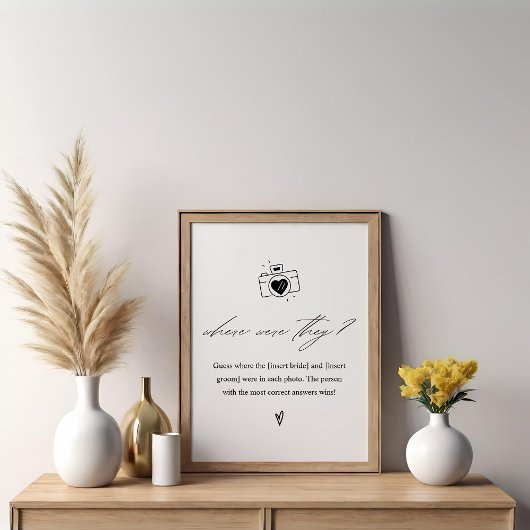 Elegant, wo sie Brautparty-Spielzeichen Poster