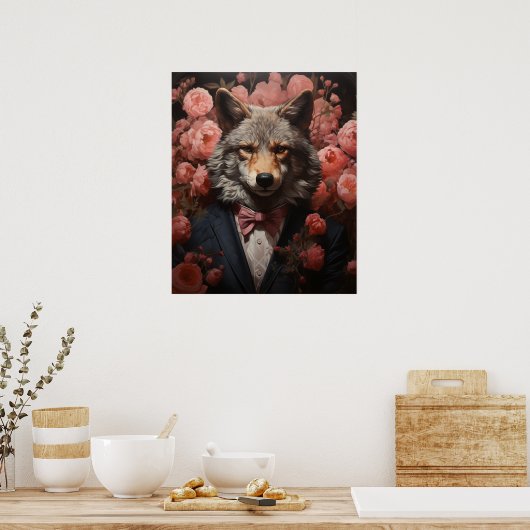 Elegant Wolf Poster (Küche)