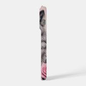 Elegant Wolf und Rose iPhone 15 Pro Fall Hülle (Linke Seite)