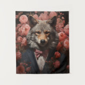 Elegant Wolf Wandteppich (Vorderseite)