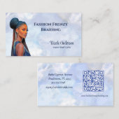 Elegant Woman Braid Hair Stylist Visitenkarte (Vorne/Hinten)