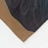 Elegant Woman Holding Bouquet von Mohnblumen Blume Fleecedecke (Ecke)