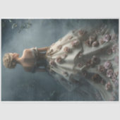 Elegant Woman in Opulent Ball Gown Seidenpapier (Vorderseite)