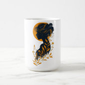 Elegant Woman Silhouette Art Mug Kaffeetasse (Mittel)