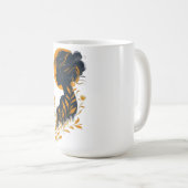 Elegant Woman Silhouette Art Mug Kaffeetasse (VorderseiteRechts)