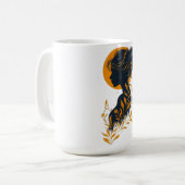 Elegant Woman Silhouette Art Mug Kaffeetasse (Vorderseite Links)