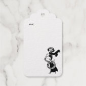 Elegant Woman Vintage Weihnachtsgeschenk Tag Geschenkanhänger (Rückseite)