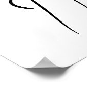 Elegant Woman with Hat Minimalist Line Art Poster (Ecke)