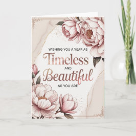 Elegant Women’s Birthday Karte