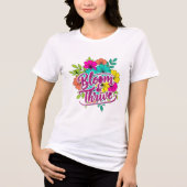 Elegant Women’s Floral Design T-Shirt – Stylish Fl Tri-Blend Shirt (Vorderseite)