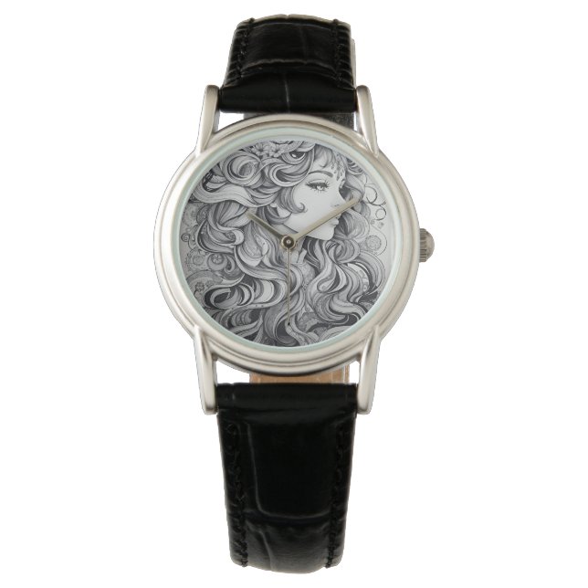 Elegant Women's Watch - Artistic Birthday Gift for Armbanduhr (Vorderseite)