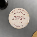 Elegant Wood Look Wedding Save the Date Magnet<br><div class="desc">Ob es rette oder das Datum Ihrer Hochzeit ändern,  fügen Sie einfach Ihre Namen und Datum. Design zeichnet sich durch einen rustikalen Holzeffekt aus.</div>