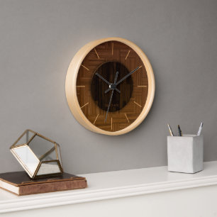 Elegant Wood Wall Clock Uhr