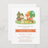 Elegant Woodland Animal Baby Shower Einladungen (Vorne/Hinten)
