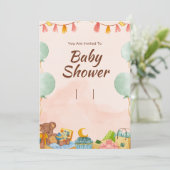 Elegant Woodland Baby Shower Einladung (Stehend Vorderseite)
