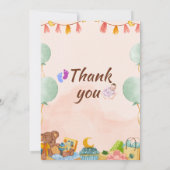 Elegant Woodland Baby Shower Einladung (Rückseite)