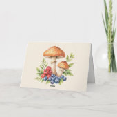 Elegant Woodland | Botanischer Wald Dankeskarte (Rückseite)