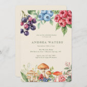 Elegant Woodland | Botanisches Brautparty Einladung (Vorne/Hinten)