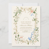 Elegant Woodland Fern Baby Shower Einladung (Vorderseite)