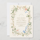 Elegant Woodland Fern Baby Shower Einladung (Vorderseite)