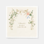 Elegant Woodland Fern Baby Shower Serviette (Vorderseite)