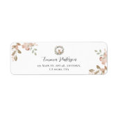 Elegant Woodland Floral Return Address (Vorne)