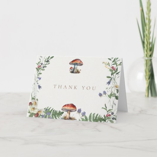 Elegant Woodland | Forest Wedding Dankeskarte (Vorderseite)