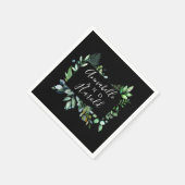 Elegant Woodland Greenerity Wedding Serviette (Ecke)