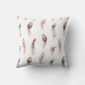 Elegant Woodland Owl Birth Stats Pillow | KINDERZI Kissen (Rückseite)