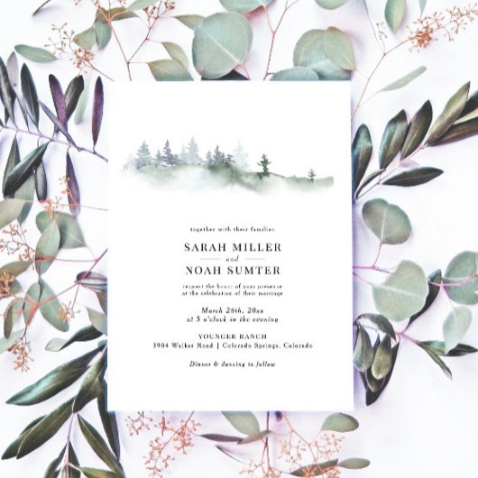 Elegant Woodland Rustic Green Wedding