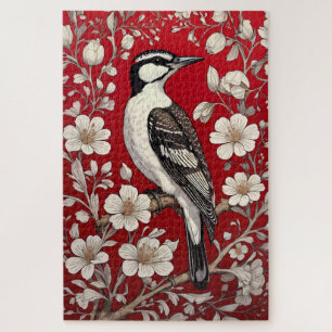 Elegant Woodpecker Floral William Morris Inspirier Puzzle