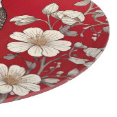 Elegant Woodpecker Floral William Morris Inspirier Schneidebrett (Ecke)