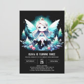 Elegant Woods Fairy Birthday Einladung (Stehend Vorderseite)