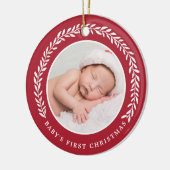 Elegant Wreath Baby's First Christmas | FOTO Keramikornament (Links)